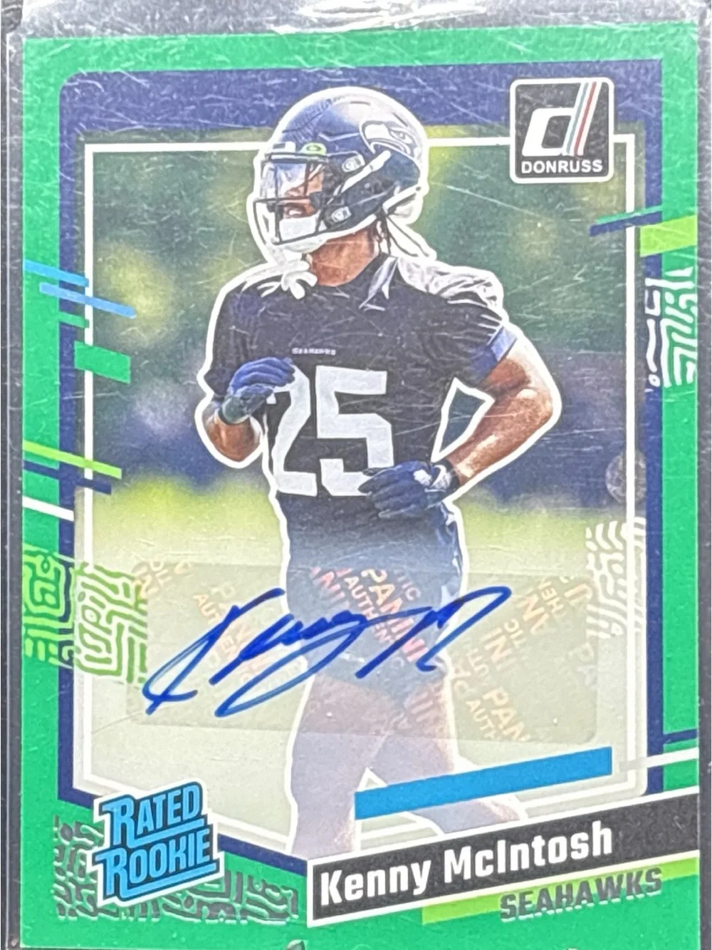 Panini Donruss Kenny McIntosh Autograph Rookie Card